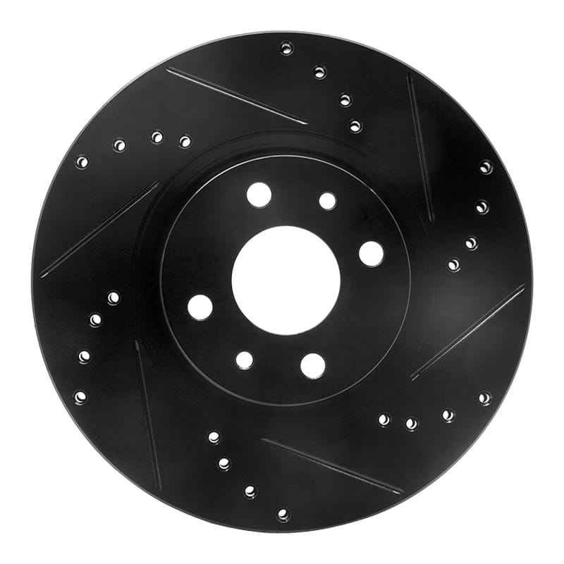 R1 Concepts — R1 2012-2019 Fiat 500E Front Right Drilled & Slotted Black Brake Rotor
R1 Brake Rotor Drill