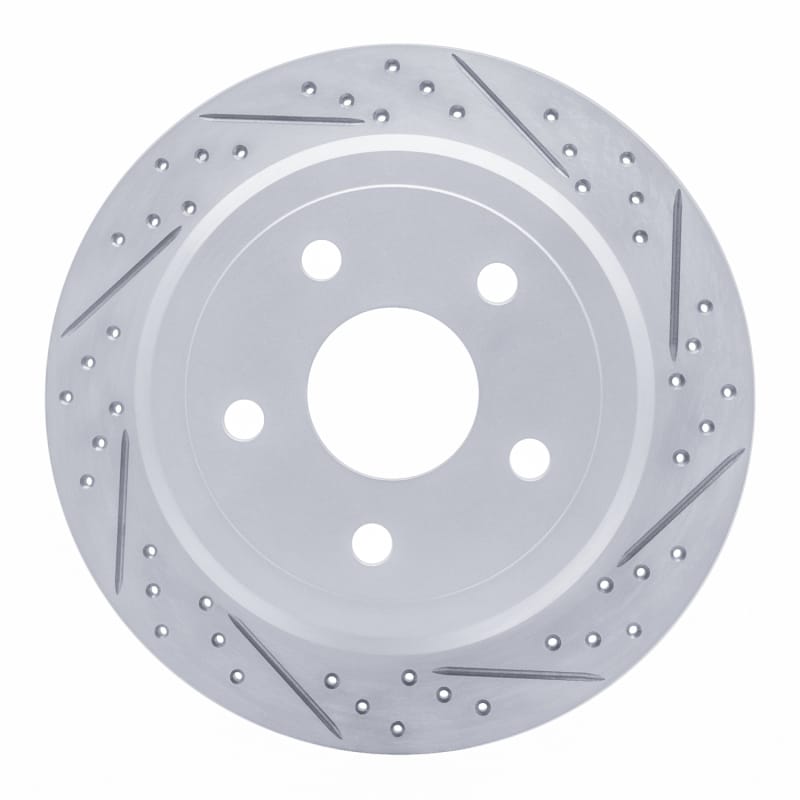 R1 Concepts — R1 07-18 Jeep Wrangler Rear Right Drilled & Slotted Geo-Carbon Rotor