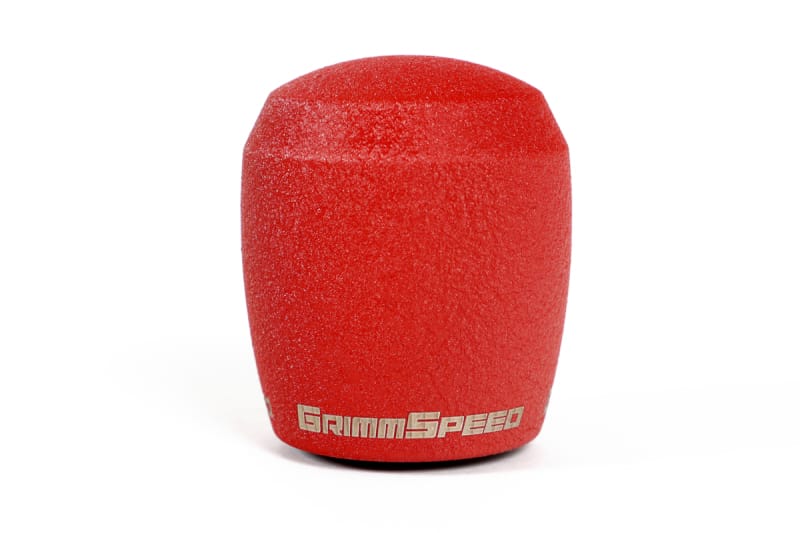 GrimmSpeed — GrimmSpeed Stubby Shift Knob Stainless Steel Red - M12x1.25