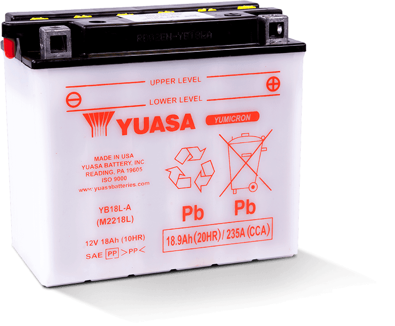 Yuasa Battery — Yuasa YB18L-A Yumicron 12-Volt Battery