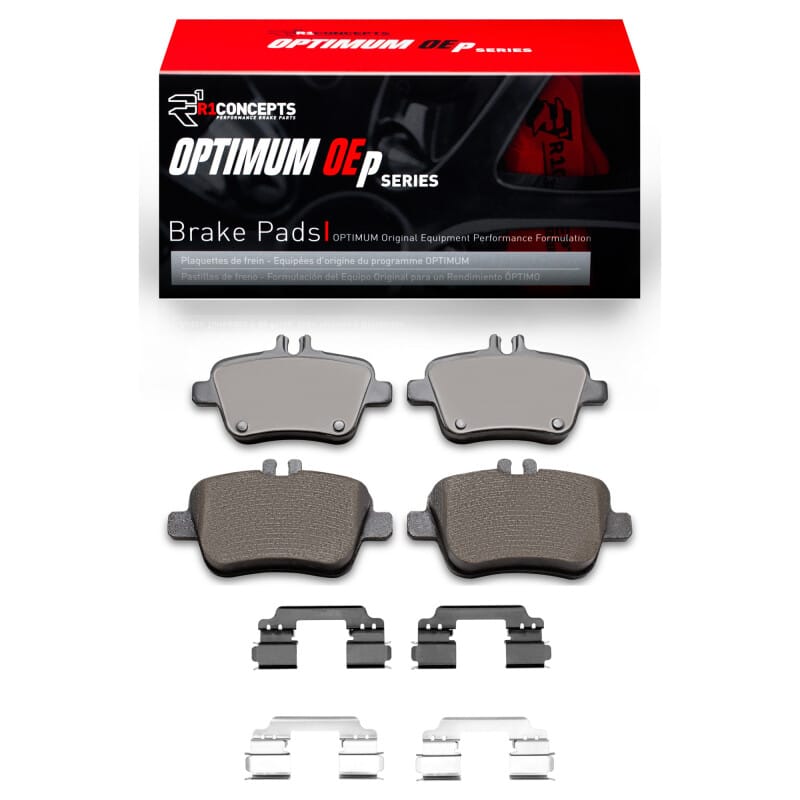 R1 Concepts — R1 14-19 Mercedes-Benz GLA250 (Mexico) Rear Optimum OE Pads & Hardware Kit
R1 Optimum Oe Pads a