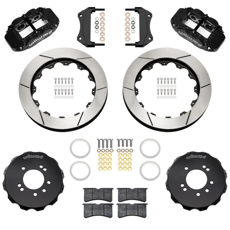 Wilwood — Wilwood 89-98 Nissan 240SX/89-94 Skyline/90-96 300ZX Superlite 6R Fr BBK w/ 12.88in SLT Rotors - Blk