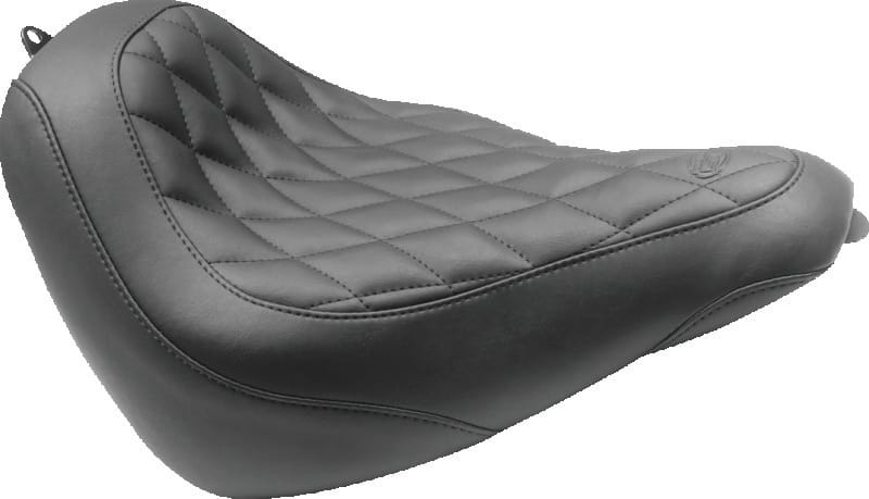 Mustang Motorcycle — Mustang 18-21 Harley Softail Slim Wide Tripper Solo Seat Diamond Stitch - Black