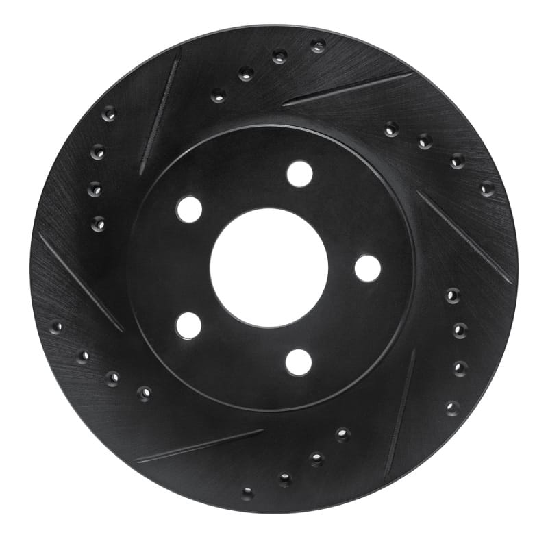 R1 Concepts — R1 89-90 Ford Thunderbird Front Left Drilled & Slotted Black Brake Rotor
R1 Brake Rotor Drill
