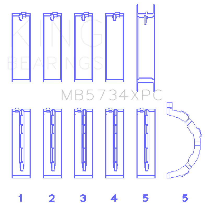 King Engine Bearings — King Engine Bearings Ford 302 Cid Coyote (Size +0.25mm) Main Bearing Set
Engine Bearing