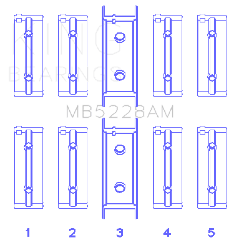 King Engine Bearings — King Engine Bearings Mitsubishi 4G52 (Size +0.50mm) Main Bearing Set
Engine Bearing