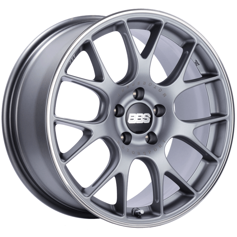 BBS — BBS CH-R 18x8.5 5x112 ET38 Satin Titanium Polished Rim Protector Wheel -82mm PFS/Clip Required