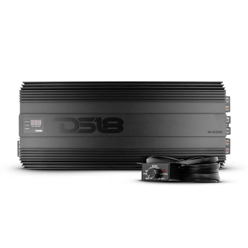 DS18 — DS18 1-Channel Amp 18000 Burst/0.67ohm 10000/1ohm 5800/2ohm 3500/4ohm Watts RMS w/ Voltmeter Red