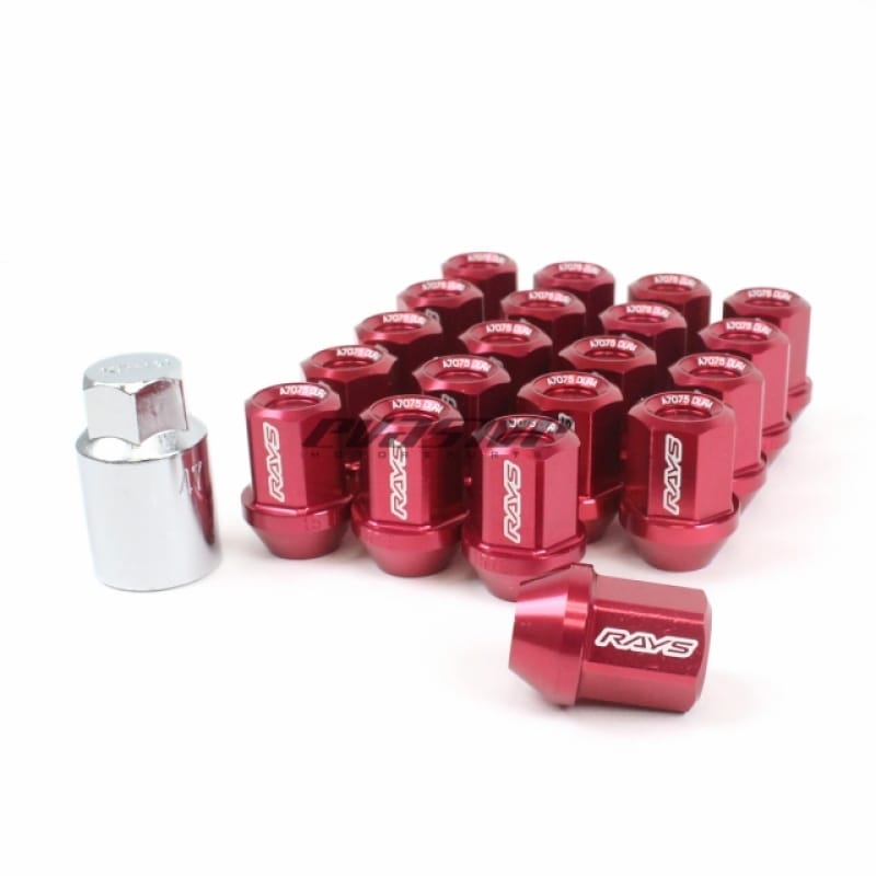 Rays — Rays Dura-Nut L32 Straight Type 12x1.50 Lug Nut Set 16 Lug 4 Lock Set - Red