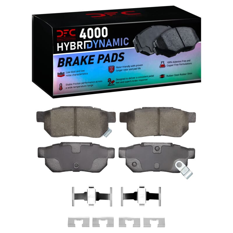 DFC — DFC 99-00 Honda Civic Rear 4000 HybriDynamic Brake Pads and Hardware Kit
DFC Brake Pad Set