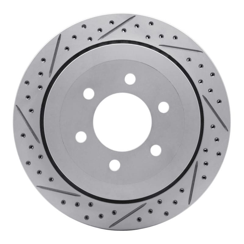 R1 Concepts — R1 07-17 Ford Expedition Rear Left Drilled & Slotted Geo-Carbon Rotor