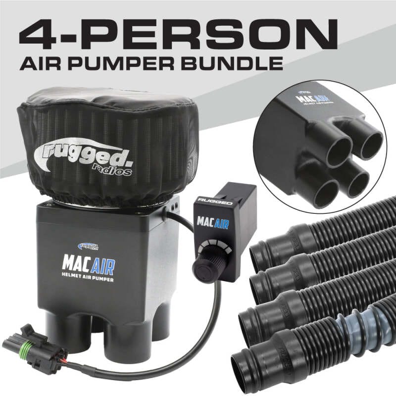 Rugged Radios — Rugged Radios MAC Air 4-Person Helmet Air Pumper (Bundle)