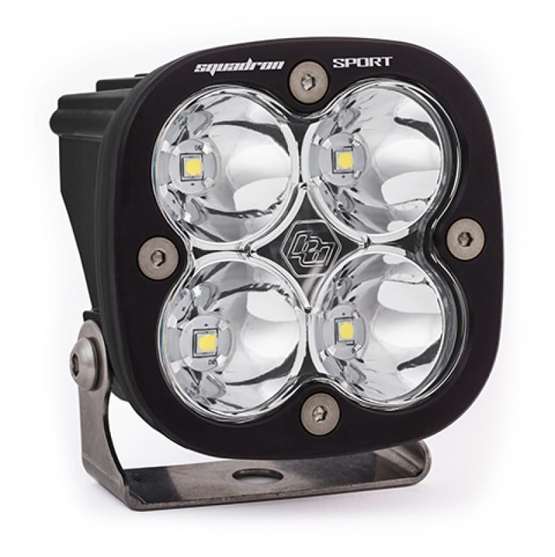 Baja Designs — Baja Designs Squadron Sport Spot Pattern Black LED Light Pod - Clear