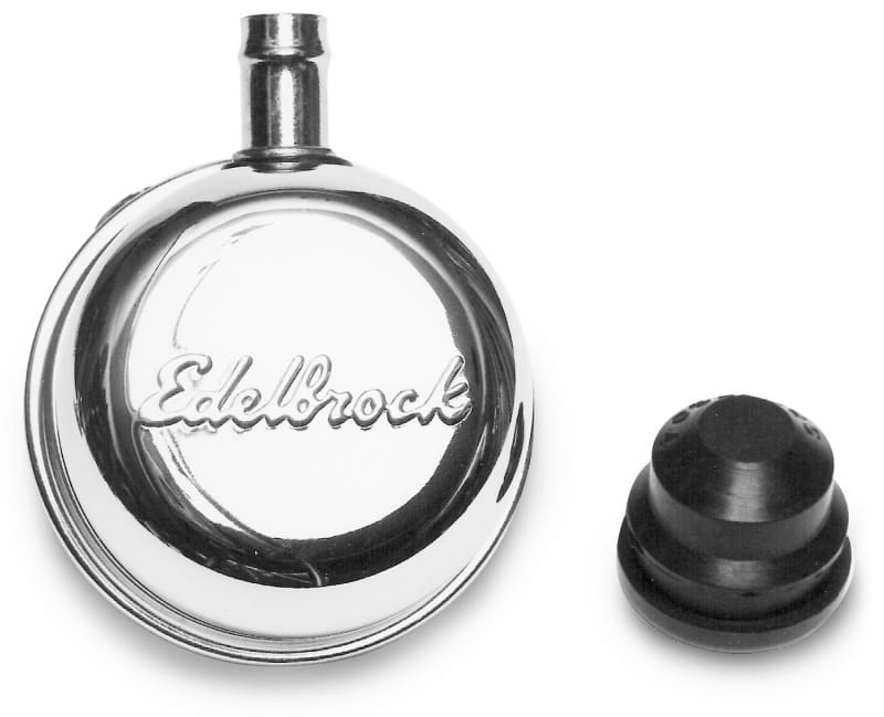 Edelbrock — Edelbrock Round Cap w/ Nipple
CHROME/PRO-FLO