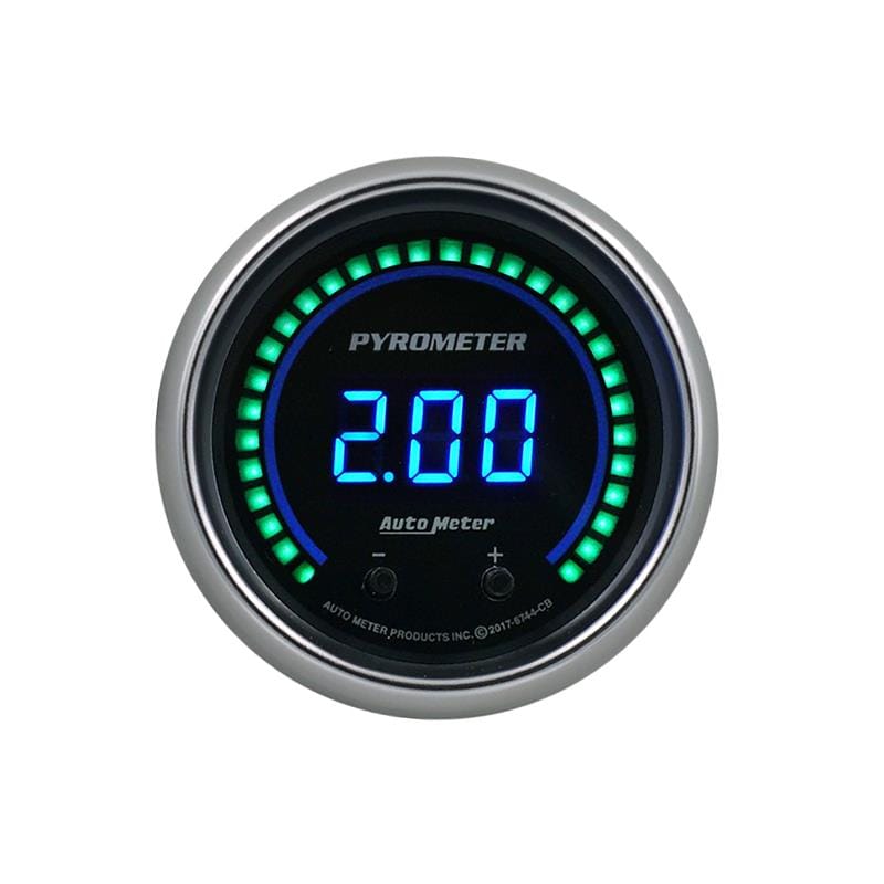 AutoMeter — Autometer 52.4mm Black Two Channel 0-2000 Degree Pyrometer (EGT) Cobalt Elite Digital Gauge
GA EGT 2" CB EL DIG