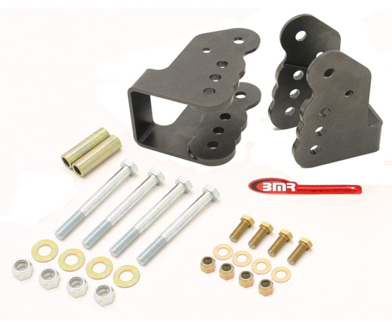 BMR Suspension — BMR 78-87 G-Body Bolt-On Control Arm Relocation Brackets - Black Hammertone
