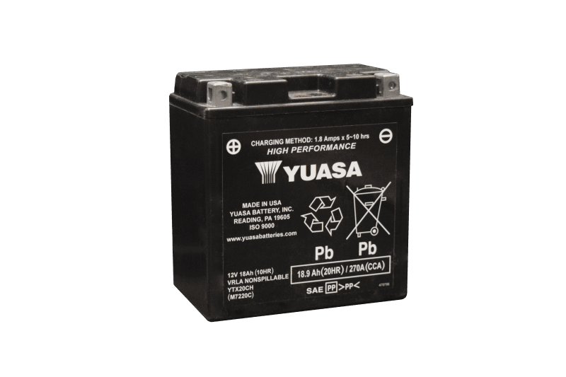 Yuasa Battery — Yuasa YTX20CH Maintenance Free AGM 12-Volt Battery