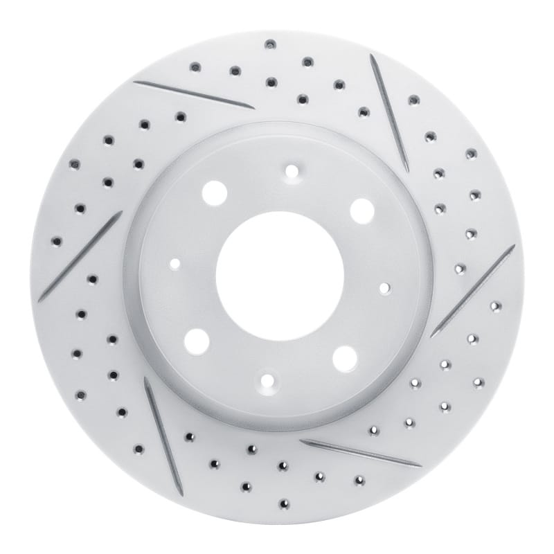 R1 Concepts — R1 04-09 Kia Spectra Front Right Drilled & Slotted Geo-Carbon Rotor