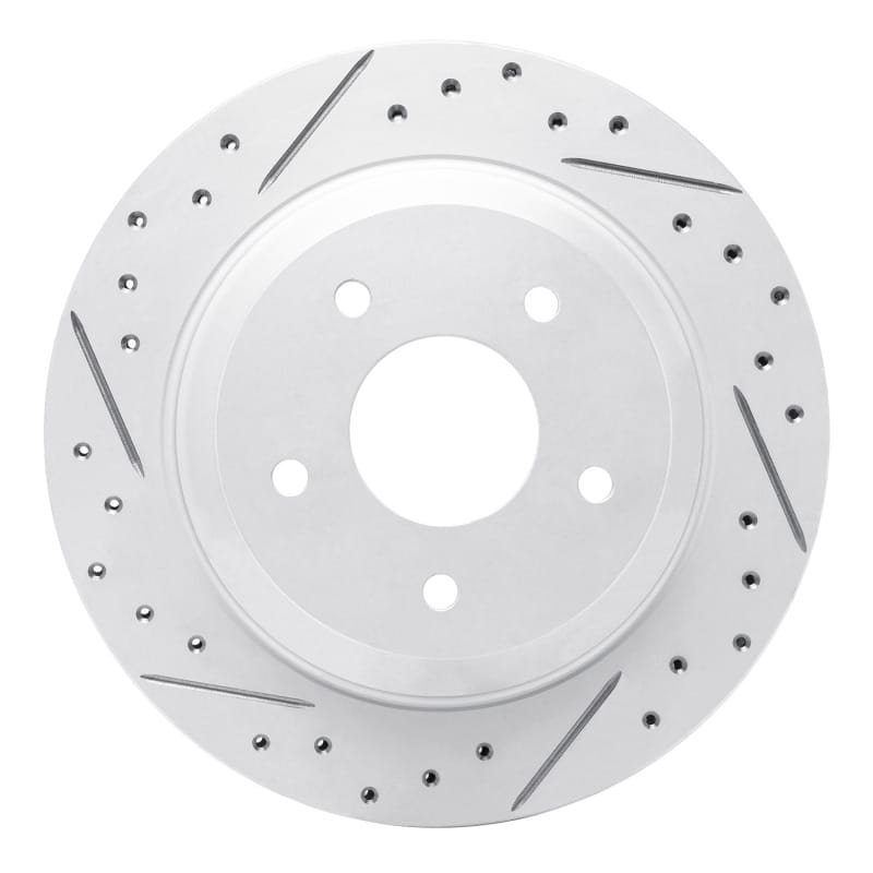 R1 Concepts — R1 88-96 Chevrolet Corvette Rear Left Drilled & Slotted Geo-Carbon Rotor