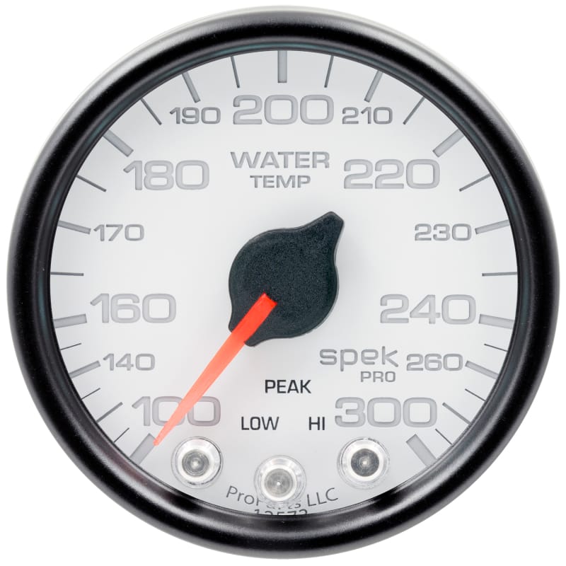 AutoMeter — Autometer Spek-Pro Gauge Water Temp 2 1/16in 300f Stepper Motor W/Peak & Warn Wht/Blk
GA 2" WTEMP WCB SPEK