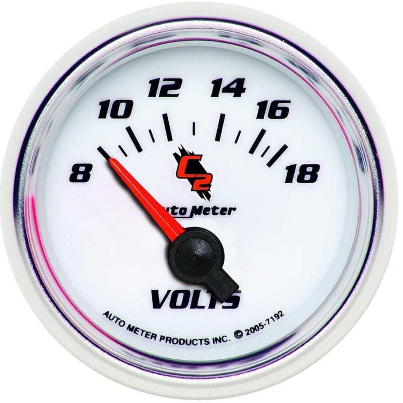 AutoMeter — Autometer C2 2-1/16in Electric 18V Voltmeter Gauge
GA 2" VOLT ELECT C2