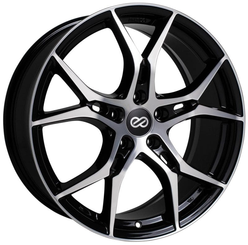 Enkei — Enkei Vulcan 18X8.0 40mm Offset 5x120 Bolt 72.6mm Bore Black Machined Wheel
