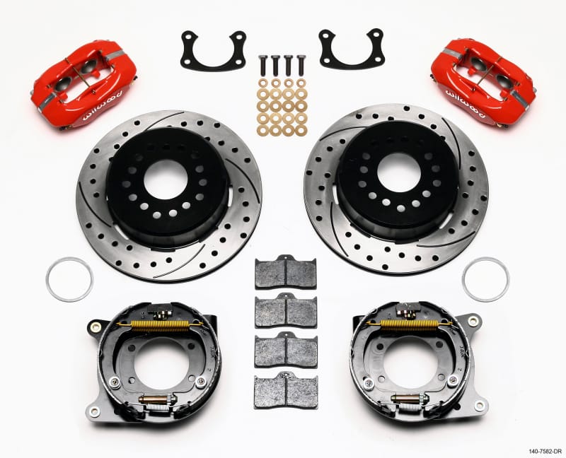 Wilwood — Wilwood Forged Dynalite P/S P-B Kit Drilled Red New Big Ford 2.36in Offset
BRAKE KIT