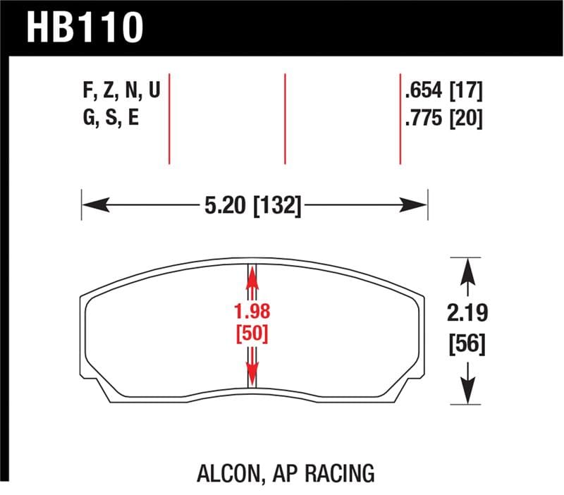 Hawk Performance — Hawk AP CP5200 Caliper HP+ Street Brake Pads
Disc Brake Pad