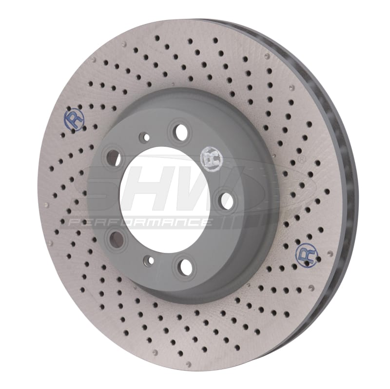 SHW Performance — SHW 2012 Porsche 911 Carrera 4GTS 3.8L w/o Ceramics Right Frt Drill-Dimp MB Brake Rotor(99635141004)