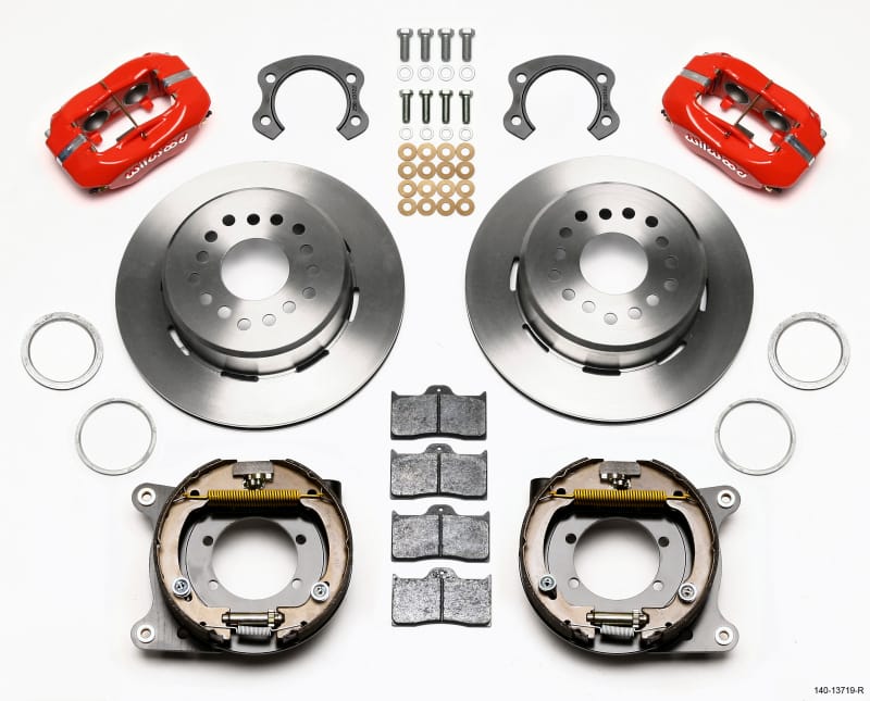 Wilwood — Wilwood Forged Dynalite P/S Park Brake Kit Red Ford 8.8 Special w/2.50in Offset-5 Lug
BRAKE KIT