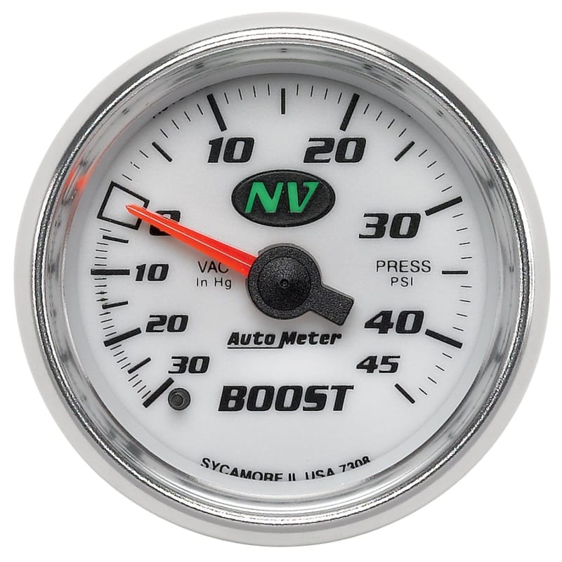 AutoMeter — Autometer 52mm Mechanical 30 In Hg-Vac/45 PSI Vacuum / Boost Gauge
2-1/16" BOOST-VAC, 3