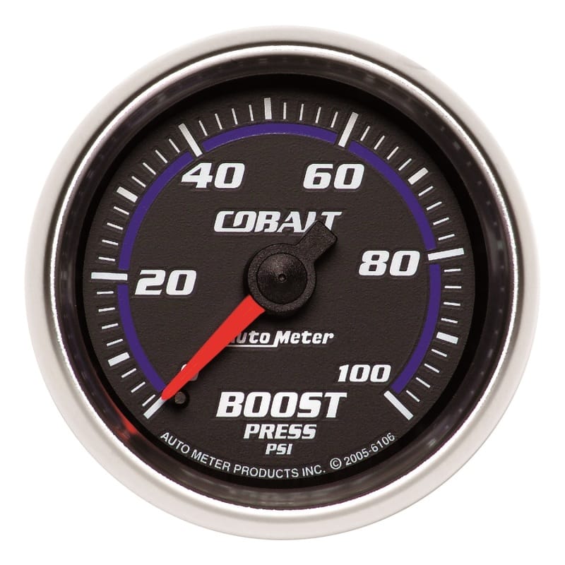AutoMeter — Autometer Cobalt 52mm 0-100psi Mechanical Boost Gauge
GA 2 BST 100PSI M CB