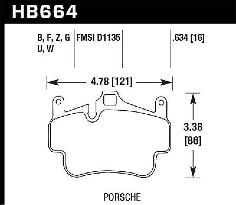 Hawk Performance — Hawk Porsche 911 ER-1 Endurance Racing Brake Pads (Works with Iron/Metal Rotors)
Disc Brake Pad