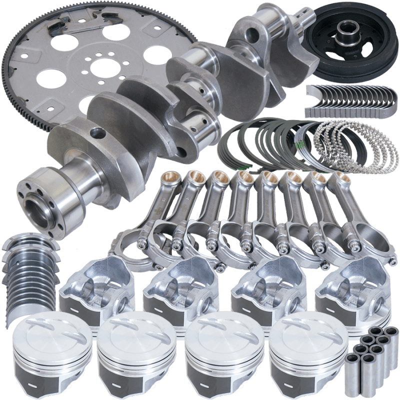 Eagle — Eagle Chevy 350 1Pc 3.750in Crank 5.700in I-Beam Rods 4.060in Pistons 168 Tooth FP Balanced Assembly
Bal Str & Strip Assy