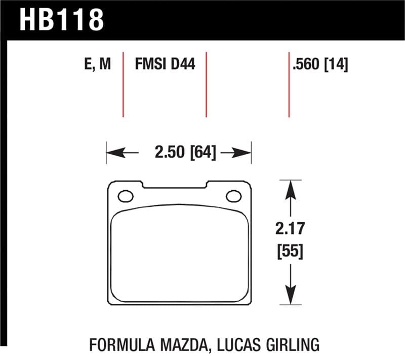 Hawk Performance — Hawk Alcon 4R-Type / Alcon R-Type (Short Profile) Blue 9012 Race Brake Pads
Disc Brake Pad