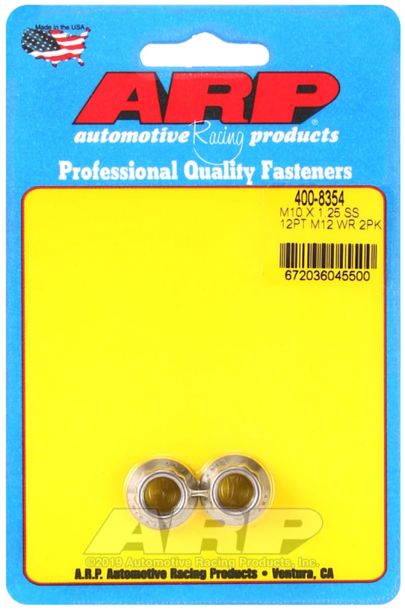 ARP — ARP M10 X 1.25 SS 12mm socket 12pt Nut Kit