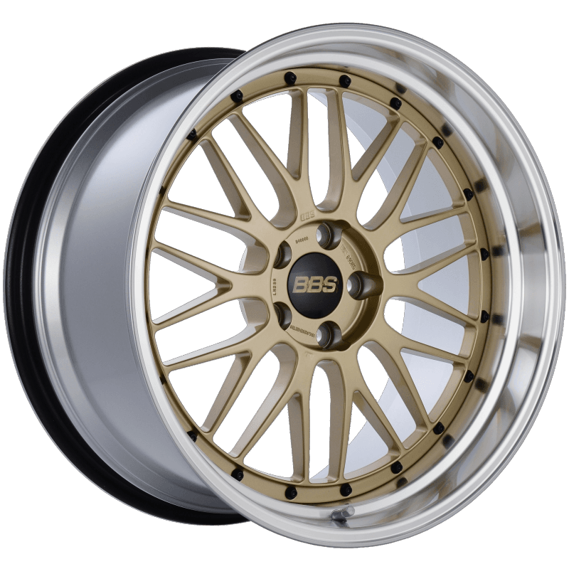 BBS — BBS LM 20x10.5 5x114.3 ET20 CB66 Gold Center Diamond Cut Lip Wheel