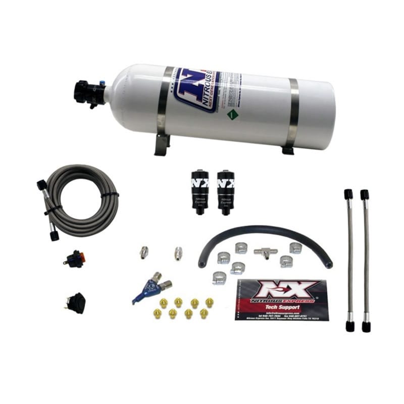 Nitrous Express — Nitrous Express Hitman EFI Single Nozzle Piranha Nitrous Kit (35-75HP) w/15lb Bottle
Injection System Kit
N2OSys