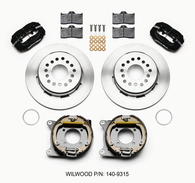 Wilwood — Wilwood Forged Dynalite P/S Park Brake Kit 12 Bolt 2.75in offset Staggered Shock
BRAKE KIT