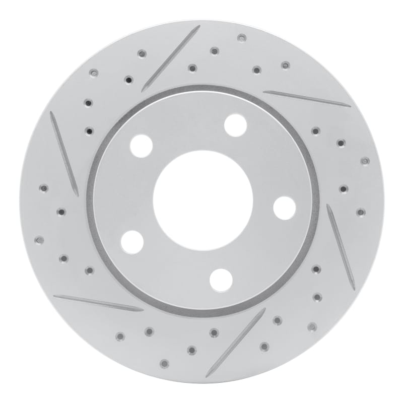 R1 Concepts — R1 00-02 Audi S4 Rear Left Drilled & Slotted Geo-Carbon Rotor