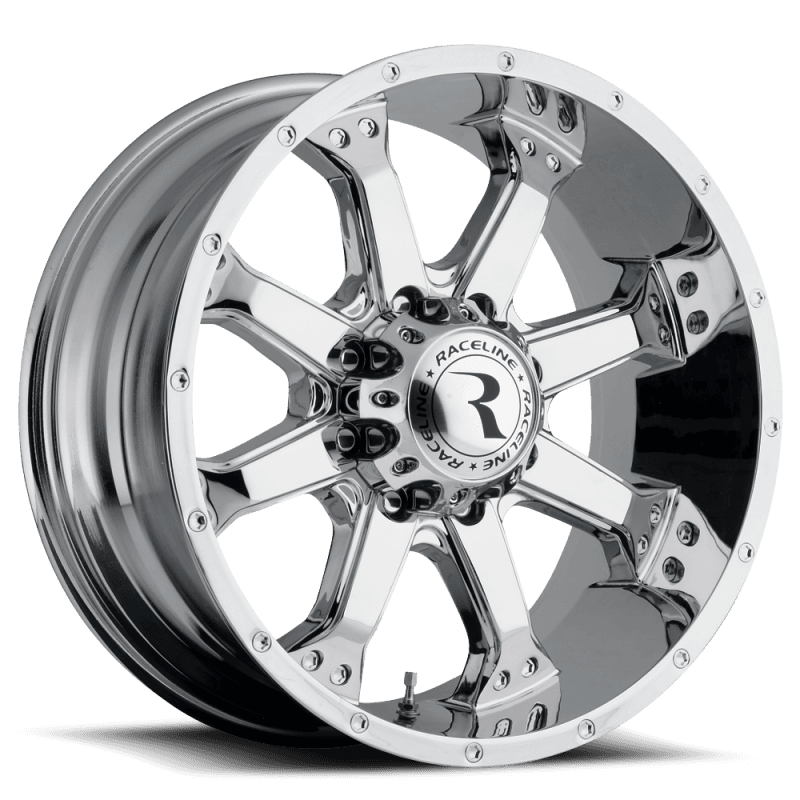 Raceline — Raceline 991C Assault 16x8in / 5x127 BP / 0mm Offset / 78.1mm Bore - Chrome Wheel