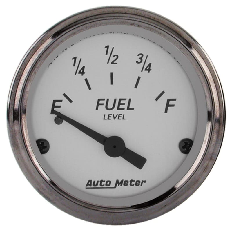 AutoMeter — AutoMeter Gauge Fuel Level 2-1/16in. 0 Ohm(e) to 30 Ohm(f) Elec American Platinum
GA 2" FUEL 0-30 AP
