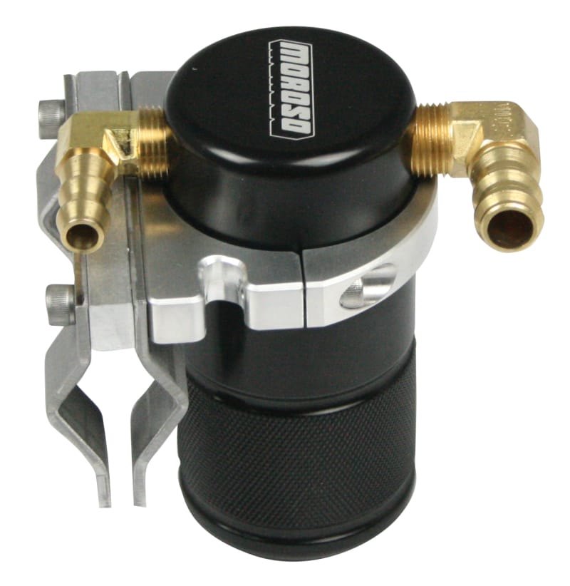 Moroso — Moroso 12-19 Subaru BRZ/Scion FRS/Toyota 86 Air/Oil Separator Catch Can - Billet Aluminum - Black