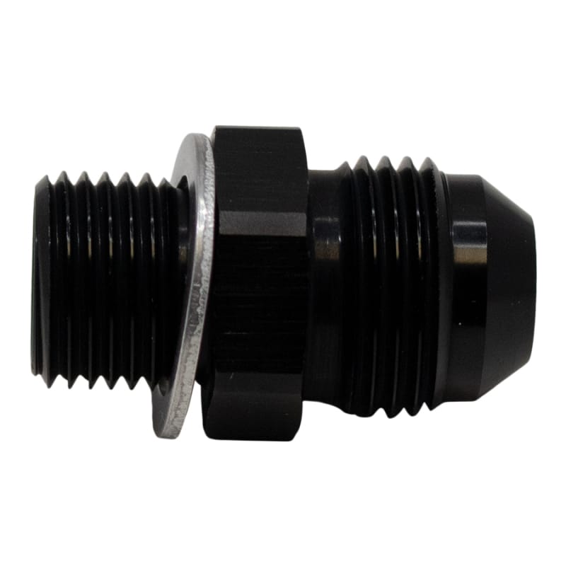 DeatschWerks — DeatschWerks 8AN Male Flare to M16 X 1.5 Male Metric Adapter (Incl Washer) - Anodized Matte Black
Lines & Fittings