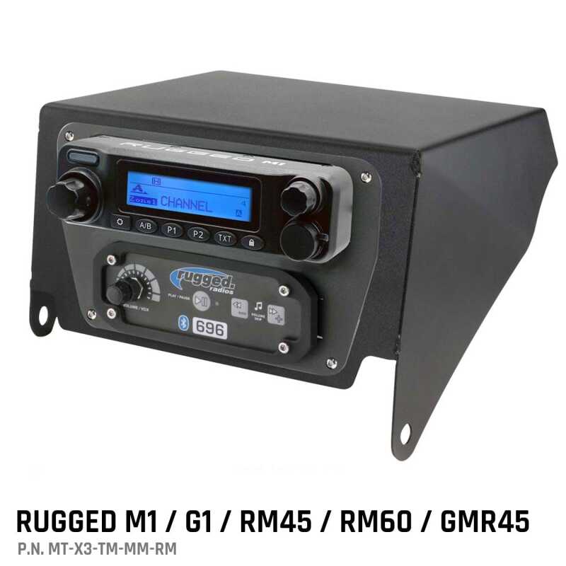 Rugged Radios — Rugged Radios Can-Am X3 Multi-Mount Kit - Top Mount - Rugged M1/G1/RM45/RM60/GMR45