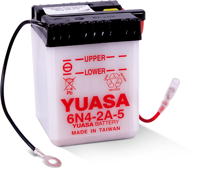Yuasa Battery — Yuasa 6N4-2A-5 Conventional 6-Volt Battery