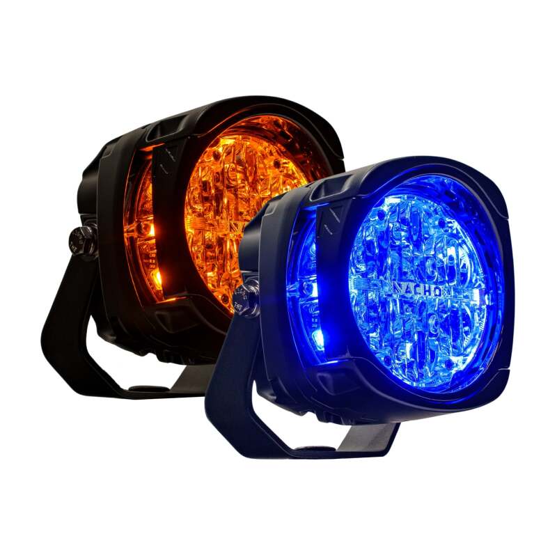 Nacho Offroad Technology — Nacho Lighting Quatro Chase - Amber/Blue (Pair)