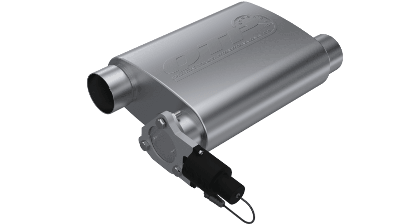QTP — QTP 3in Weld-On 304SS Reverse Screamer Muffler w/Bolt-On QTEC Electric Cutout