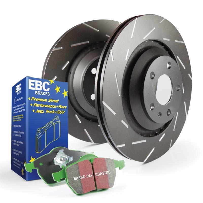 EBC — S2KR Kit Number REAR Disc Brake Pad and Rotor Kit DP21193/2+USR7560
S2 Kits Greenstuff 2000 and USR Rotors