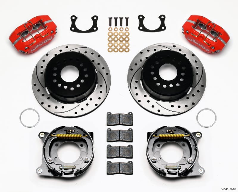 Wilwood — Wilwood Dynapro Lug Mount P/S P-B Kit Drilled-Red New Big Ford 2.50in Offset
BRAKE KIT